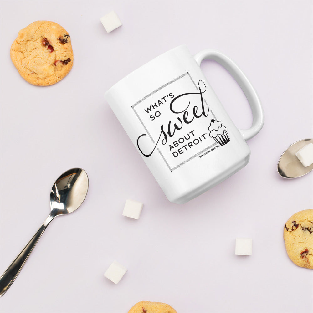 White glossy mug